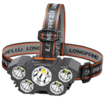 LED Headlamp Headlamp 5 Diodes Motion Sensor 4 Lighting Modes