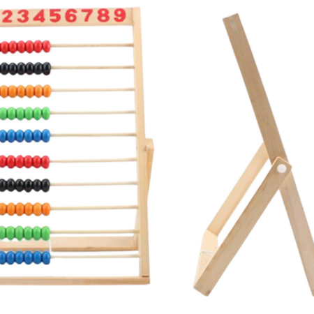 Wooden School Abacus Colored Beads