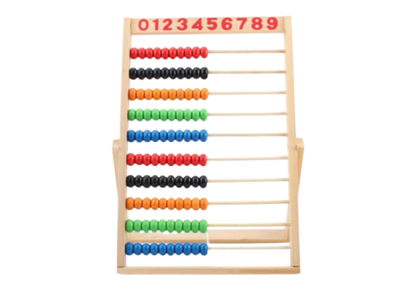 Wooden School Abacus Colored Beads