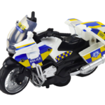 Police Motorcycle with Friction Drive Battery Powered Lights Soundc