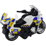 Police Motorcycle with Friction Drive Battery Powered Lights Soundc