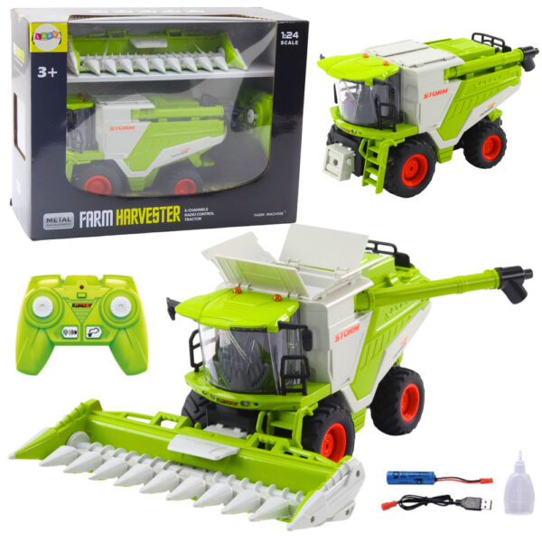 Combine Harvester With Corn Header 2in1 Remote Controlled RC Smoke Effect 2.4G