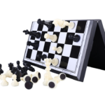Classic Chess Board Game Magnetic Board Pawns Figures