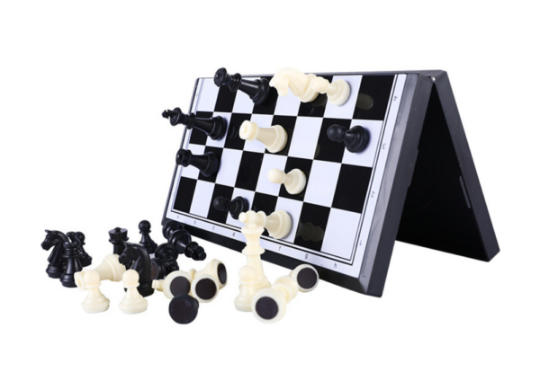 Classic Chess Board Game Magnetic Board Pawns Figures