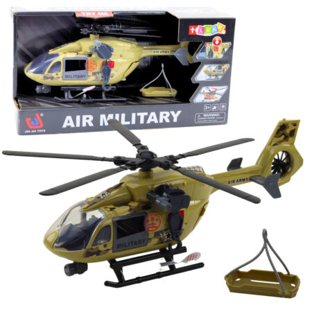Military Helicopter Military Hook Stretcher Lights Sounds 1:14