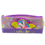 Pencil Case School Supplies with Unicorn Purple 20 x 8.5cm