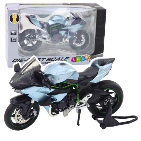 Sports Motorcycle Metal Lights Sounds Silver 1:12