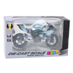 Sports Motorcycle Metal Lights Sounds Silver 1:12