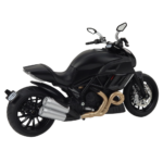 Sports Motorcycle Metal Lights Sounds Gold Elements Black 1:12