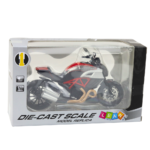 Sports Motorcycle Metal Lights Sounds Gold Red Elements 1:12