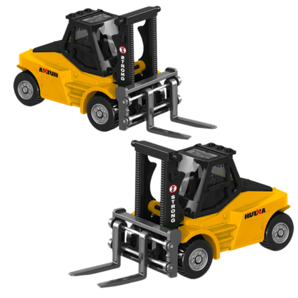 22729_2 Forklift Metal Collectible Model Huina Yellow 1:80