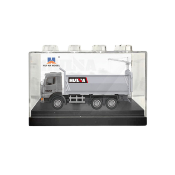 Dump Truck Metal Collectible Model Huina Silver 1:80