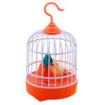 Battery Operated Bird Cage Lights Sounds Orange